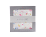 Watercolor Flower Cotton Crib Sheet
