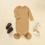 Long Sleeve Knotted Sleeping Gown