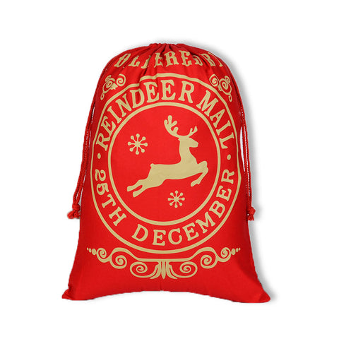 Red Reindeer Mail Large Santa Sack