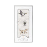 Lab and Ducks Bamboo Swaddle
