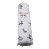 Lab and Ducks Bamboo Swaddle
