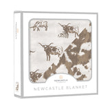 Texas Longhorn and Yellowstone Cowhide Newcastle Blanket