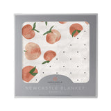 Carnelian Peaches and Black and White Polka Dot Newcastle Blanket