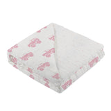 Pink Monster Trucks & Pink Polka Dot Bamboo Newcastle Blanket