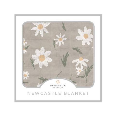 White Daisy Bamboo Newcastle Blanket
