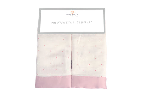 Pink Polka Dot Bamboo Newcastle Blankie