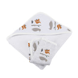 Forest Friends Cotton Hooded Towel and Washcloth Set