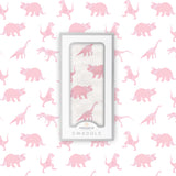 Pink Dinosaurs Bamboo Muslin Swaddle