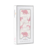 Pink Dinosaurs Bamboo Muslin Swaddle