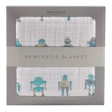 Robots Cotton Muslin Newcastle Blanket