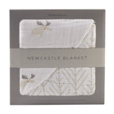 Mister Moose and Forest Arrow Cotton Muslin Newcastle Blanket