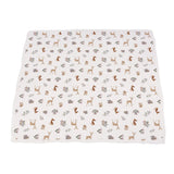 Sierra Fox and Deer and Orchid Lavender Cotton Newcastle Blanket