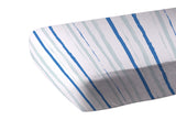 Ocean Stripe Cotton Muslin Crib Sheet