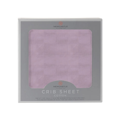 Orchid Lavender Cotton Crib Sheet