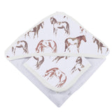 Wild Horses Hooded Towel and Washcloth Set