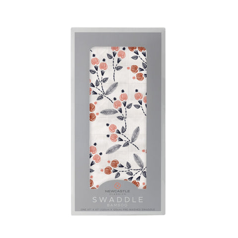 Dahlia Floral Bamboo Swaddle