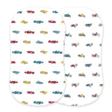 Vintage Muscle Cars and Vintage Motorcycles Bamboo Changing Pad Cover/Bassinet Sheets